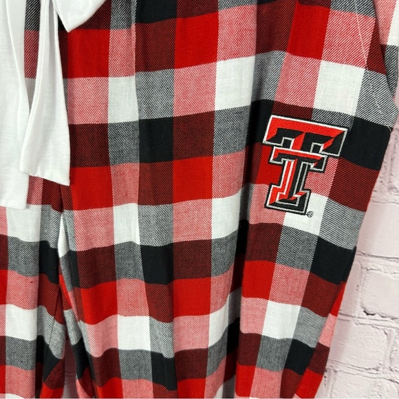 concepts sports sleepwear TTU texas tech red raiders Plaid Pajama Pants sz L - Picture 2 of 9